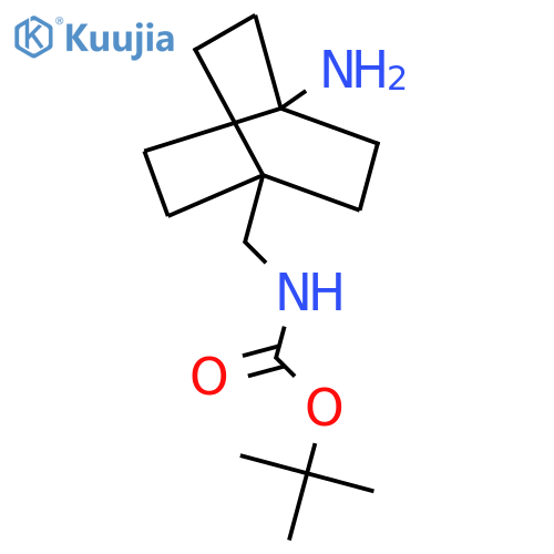 tert-butyl N-[(4-amino-1-bicyclo[2.2.2]octanyl)methyl]carbamate structure