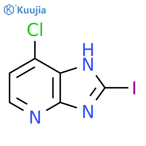 7-chloro-2-iodo-3H-imidazo[4,5-b]pyridine structure