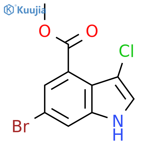 methyl 6-bromo-3-chloro-1H-indole-4-carboxylate structure