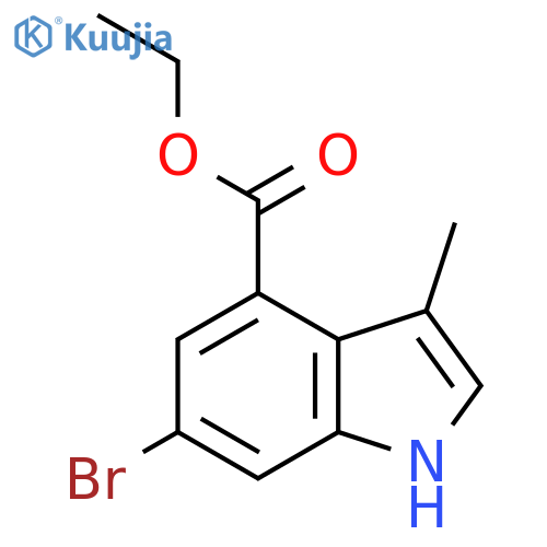 ethyl 6-bromo-3-methyl-1H-indole-4-carboxylate structure