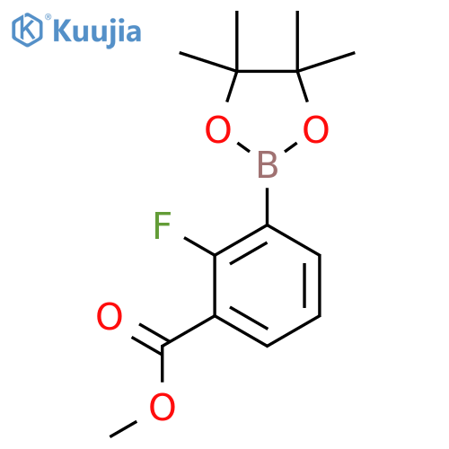 Methyl 2-fluoro-3-(4,4,5,5-tetramethyl-1,3,2-dioxaborolan-2-YL)benzoate structure
