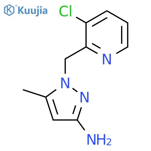 1-(3-chloropyridin-2-yl)methyl-5-methyl-1H-pyrazol-3-amine structure