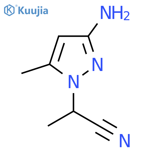 2-(3-Amino-5-methyl-1H-pyrazol-1-yl)propanenitrile structure