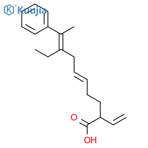 5,8-Decadienoic acid, 2-ethenyl-8-ethyl-9-phenyl-, (5E,8E)- structure