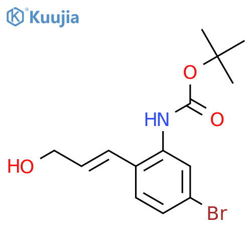 tert-butyl N-5-bromo-2-(3-hydroxyprop-1-en-1-yl)phenylcarbamate structure