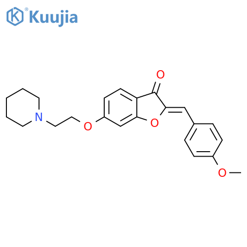(2Z)-2-[(4-methoxyphenyl)methylidene]-6-[2-(piperidin-1-yl)ethoxy]-2,3-dihydro-1-benzofuran-3-one structure