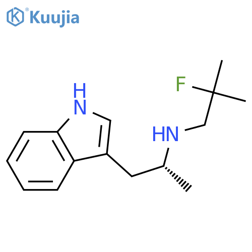 (R)-N-(1-(1H-indol-3-yl)propan-2-yl)-2-fluoro-2-methylpropan-1-amine structure