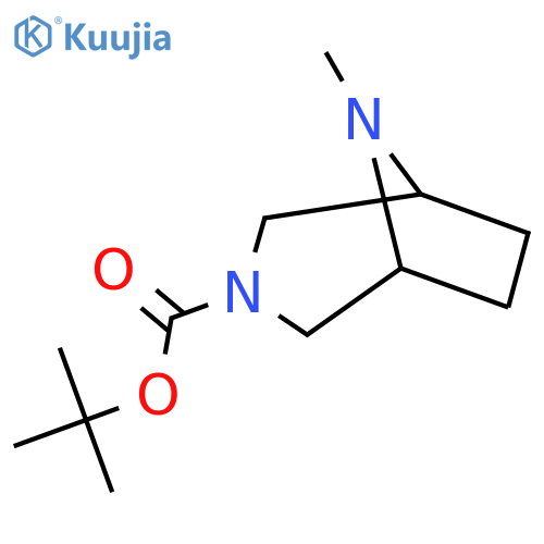 tert-Butyl 8-methyl-3,8-diazabicyclo[3.2.1]octane-3-carboxylate structure