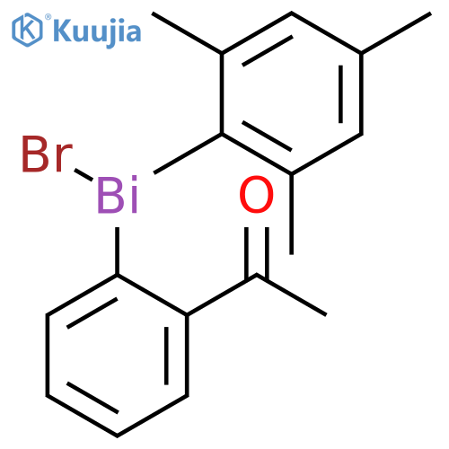 Ethanone, 1-[2-[bromo(2,4,6-trimethylphenyl)bismuthino]phenyl]- structure