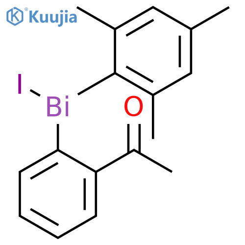 Ethanone, 1-[2-[iodo(2,4,6-trimethylphenyl)bismuthino]phenyl]- structure