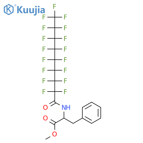 L-Phenylalanine, N-(2,2,3,3,4,4,5,5,6,6,7,7,8,8,9,9,9-heptadecafluoro-1-oxononyl)-, methyl ester structure