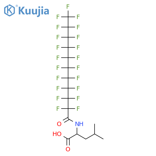 L-Leucine, N-(2,2,3,3,4,4,5,5,6,6,7,7,8,8,9,9,10,10,11,11,11-heneicosafluoro-1-oxoundecyl)- structure