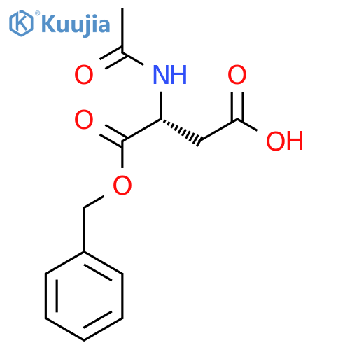 (3R)-4-(benzyloxy)-3-acetamido-4-oxobutanoic acid structure