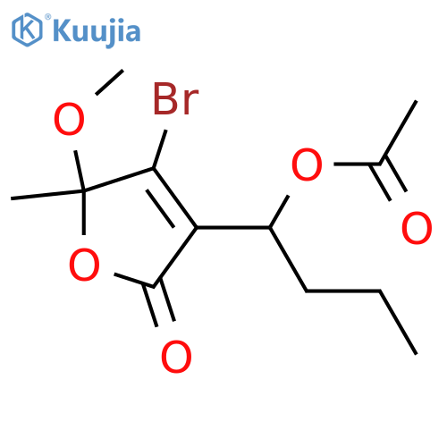 4-Bromo-3-(1-hydroxybutyl)-5-methoxy-5-methyl-2(5H)-furanone; (1'R,5R)-form, Ac structure