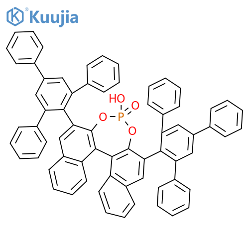 Phosphoric acid 1,1'-bi[3-(2,4,6-triphenylphenyl)naphthalene]-2,2'-diyl ester structure