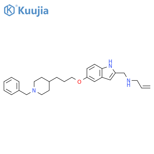 1H-Indole-2-methanamine, 5-[3-[1-(phenylmethyl)-4-piperidinyl]propoxy]-N-2-propen-1-yl- structure