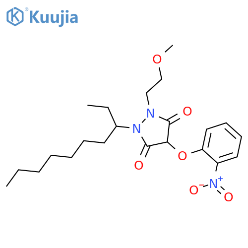 3,5-Pyrazolidinedione, 1-(1-ethyloctyl)-2-(2-methoxyethyl)-4-(2-nitrophenoxy)- structure