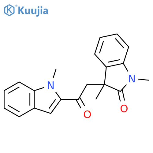 2H-Indol-2-one,1,3-dihydro-1,3-dimethyl-3-[2-(1-methyl-1H-indol-2-yl)-2-oxoethyl]- structure