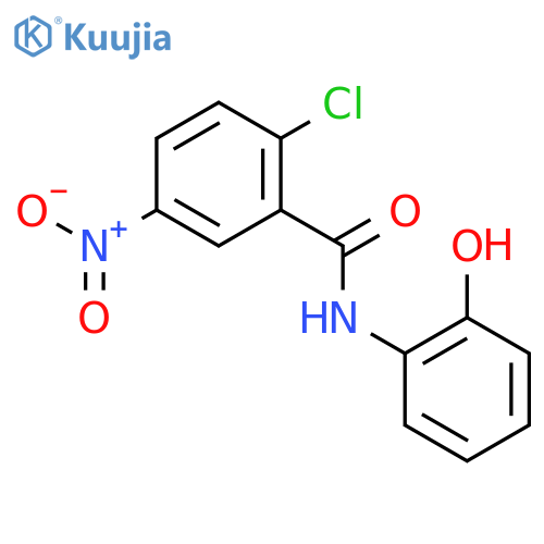 2-chloro-N-(2-hydroxyphenyl)-5-nitrobenzamide structure