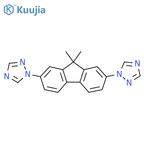1,1'-(9,9-Dimethyl-9H-fluorene-2,7-diyl)bis(1H-1,2,4-triazole) structure