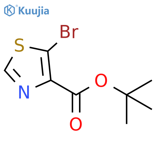 4-Thiazolecarboxylic acid, 5-bromo-, 1,1-dimethylethyl ester structure