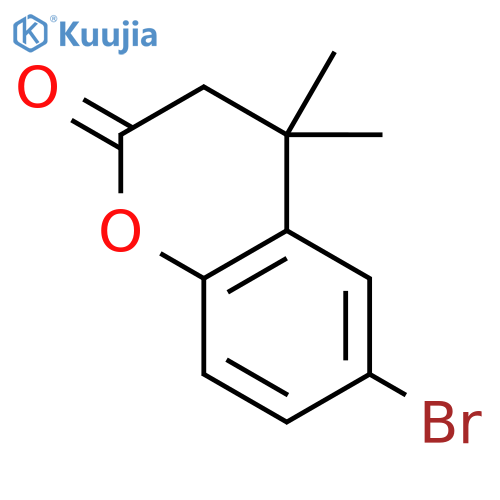2H-1-Benzopyran-2-one,6-bromo-3,4-dihydro-4,4-dimethyl- structure