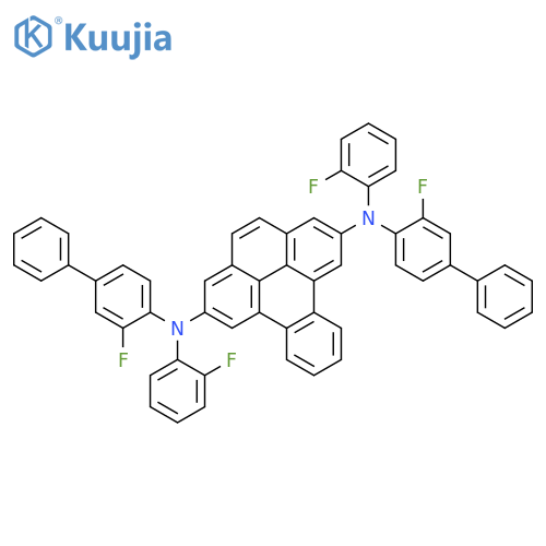 Benzo[e]pyrene-2,7-diamine, N2,N7-bis(3-fluoro[1,1'-biphenyl]-4-yl)-N2,N7-bis(2-fluorophenyl)- structure