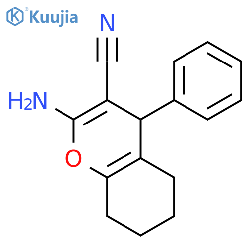 2-Amino-5,6,7,8-tetrahydro-4-phenyl-4H-1-benzopyran-3-carbonitrile structure