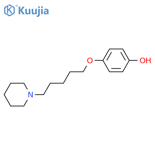 Phenol, 4-[[5-(1-piperidinyl)pentyl]oxy]- structure