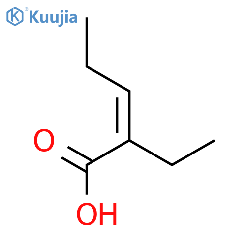 2-Pentenoic acid,2-ethyl-, (2E)- structure