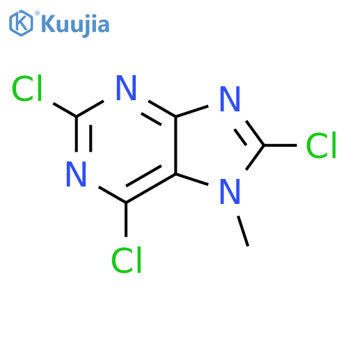 2,6,8-trichloro-7-methyl-7H-purine structure