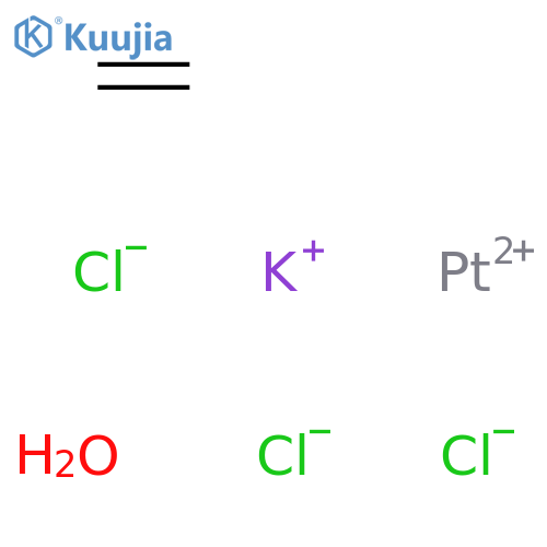 Platinate(1-),trichloro(h2-ethene)-, potassium, hydrate(1:1:1) structure
