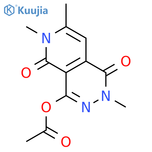 Pyrido[3,4-d]pyridazine-1,5-dione,4-(acetyloxy)-2,6-dihydro-2,6,7-trimethyl- structure