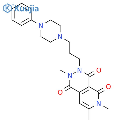 Pyrido[3,4-d]pyridazine-1,4,5(6H)-trione,2,3-dihydro-2,6,7-trimethyl-3-[3-(4-phenyl-1-piperazinyl)propyl]- structure