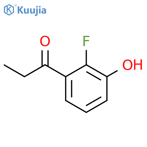 1-Propanone,1-(2-fluoro-3-hydroxyphenyl)- structure