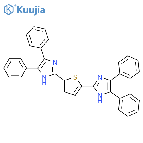 1H-Imidazole, 2,2'-(2,5-thiophenediyl)bis[4,5-diphenyl- structure