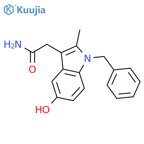 1H-Indole-3-acetamide, 5-hydroxy-2-methyl-1-(phenylmethyl)- structure