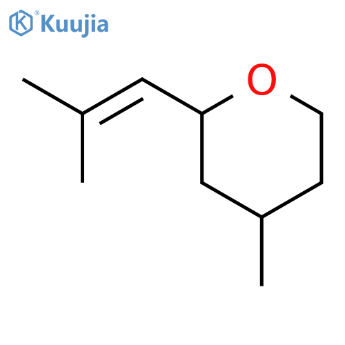 (4S)-4-methyl-2-(2-methylprop-1-en-1-yl)oxane structure