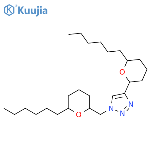 1H-1,2,3-Triazole, 4-[(2R,6S)-6-hexyltetrahydro-2H-pyran-2-yl]-1-[[(2S,6S)-6-hexyltetrahydro-2H-pyran-2-yl]methyl]- structure
