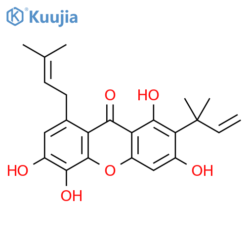 9H-Xanthen-9-one,2-(1,1-dimethyl-2-propen-1-yl)-1,3,5,6-tetrahydroxy-8-(3-methyl-2-buten-1-yl)- structure
