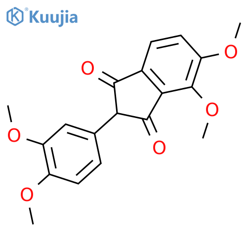 1H-Indene-1,3(2H)-dione,2-(3,4-dimethoxyphenyl)-4,5-dimethoxy- structure