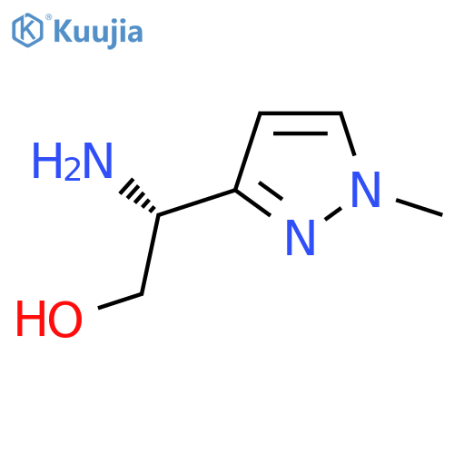 (2R)-2-amino-2-(1-methyl-1H-pyrazol-3-yl)ethan-1-ol structure