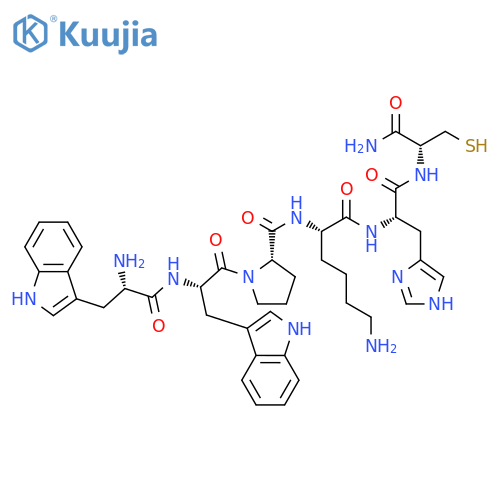 L-CYSTEINAMIDE, L-TRYPTOPHYL-L-TRYPTOPHYL-L-PROLYL-L-LYSYL-L-HISTIDYL- structure
