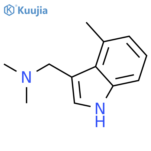 N,N-Dimethyl-1-(4-methyl-1H-indol-3-yl)methanamine structure