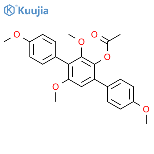 [1,1':4',1''-Terphenyl]-2'-ol,3',4,4'',5'-tetramethoxy-, acetate (9CI) structure