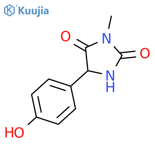 5-(4-hydroxyphenyl)-3-methyl-2,4-Imidazolidinedione structure