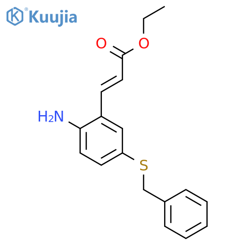 (E)-Ethyl 3-(2-amino-5-(benzylthio)phenyl)acrylate structure