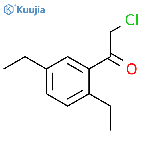 2-chloro-1-(2,5-diethylphenyl)ethan-1-one structure