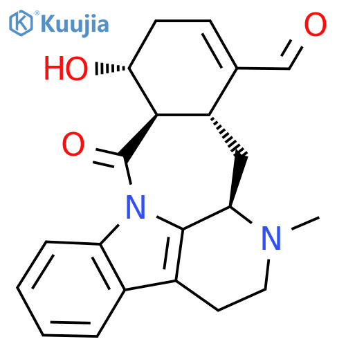 (12R,14R,18R,19R)-18-Hydroxy-11-methyl-20-oxo-1,11-diazapentacyclo[10.8.1.02,7.08,21.014,19]henicosa-2,4,6,8(21),15-pentaene-15-carbaldehyde structure