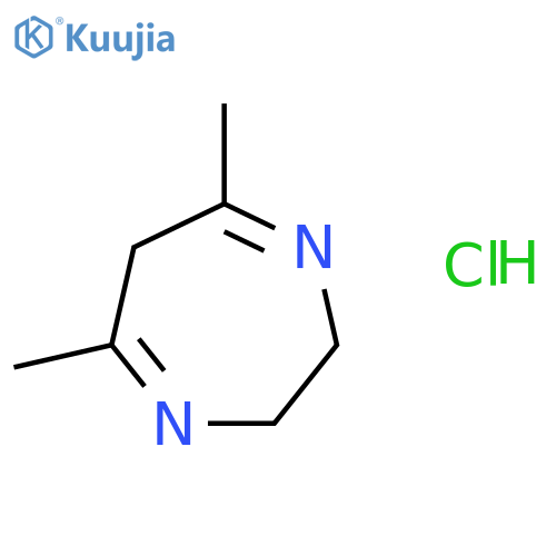 2H-1,4-Diazepine,3,6-dihydro-5,7-dimethyl-, hydrochloride (1:1) structure